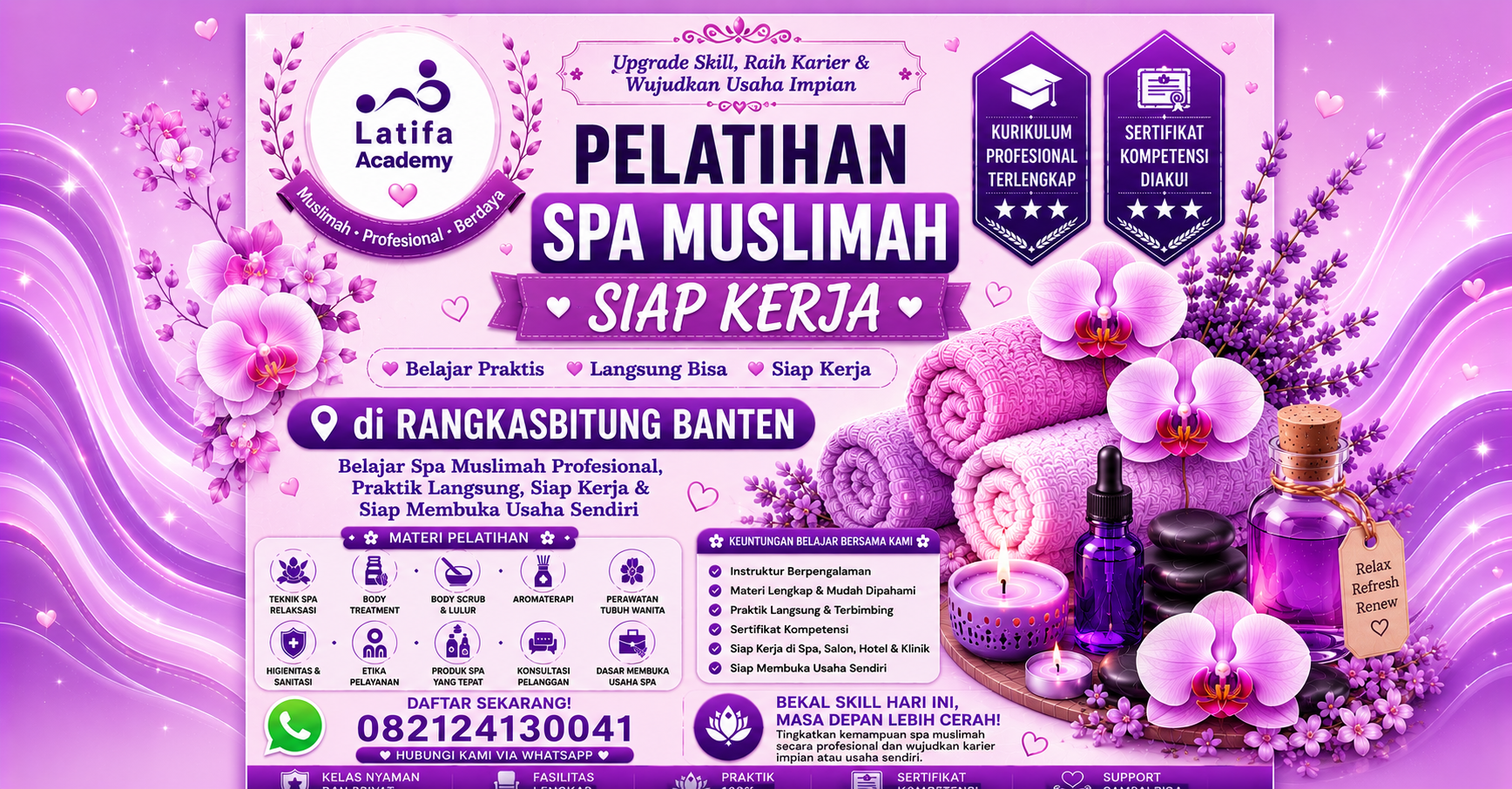 Pelatihan Spa Muslimah Siap Kerja di Rangkasbitung Banten 082124130041